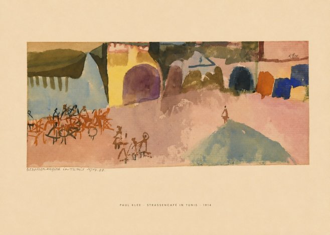 Paul Klee Strassencafé in Tunis · 1914 No6 - Juliste