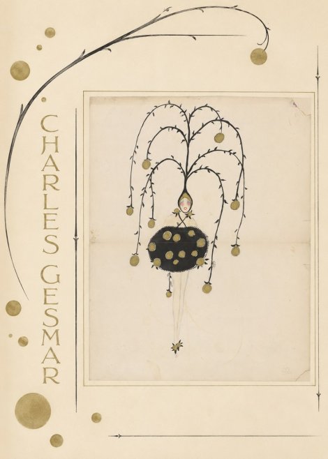 Charles Gesmar Figure with Hanging Orbs No3 - Juliste