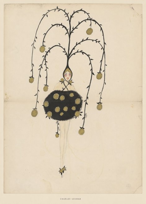 Charles Gesmar Figure with Hanging Orbs No5 - Juliste