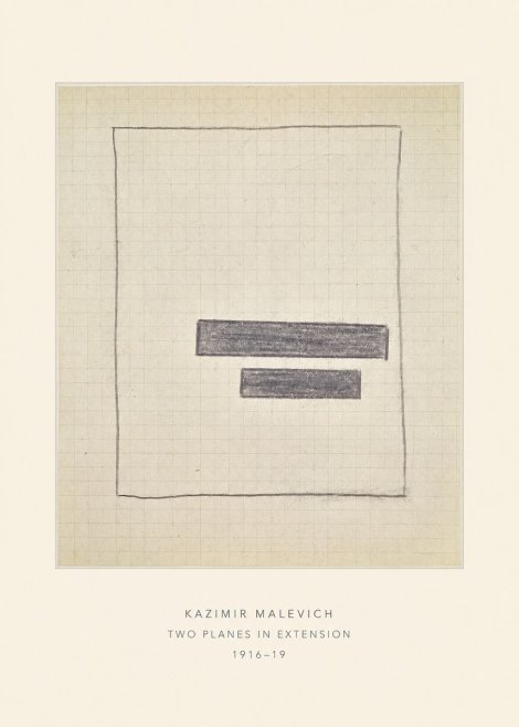 Kazimir Malevich Two Planes in Extension No4 - Juliste