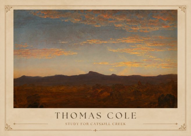 Thomas Cole Study for Catskill Creek II No1 - Juliste