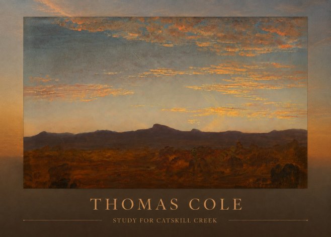 Thomas Cole Study for Catskill Creek II No3 - Juliste