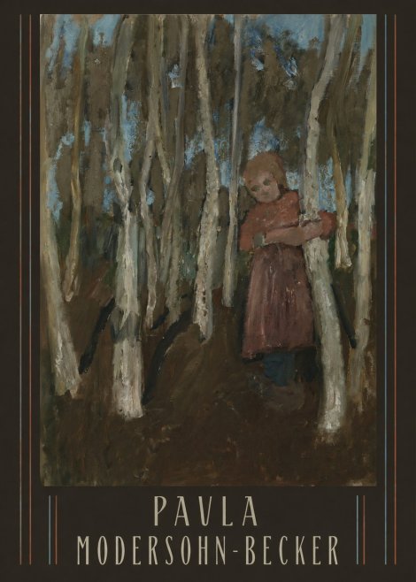 Paula Modersohn-Becker Girl in a Birch Forest No5 - Juliste