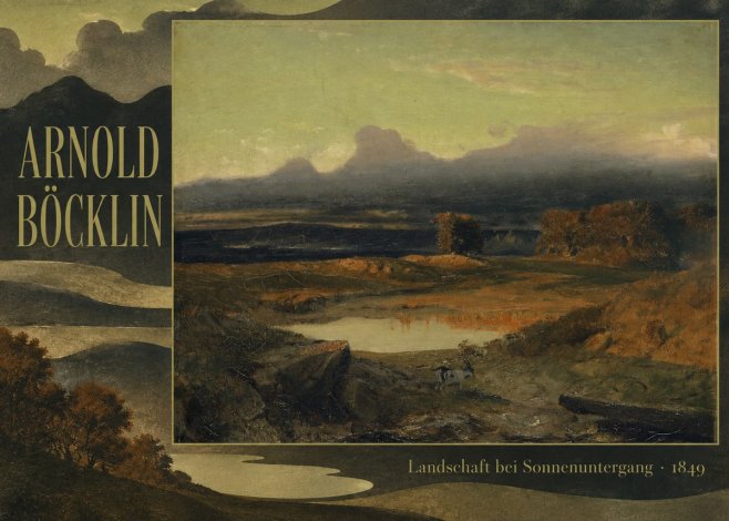 Arnold Böcklin Landschaft Bei Sonnenuntergang No6 - Juliste