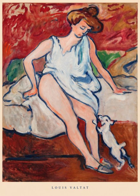 Louis Valtat Woman with a Dog No5 - Juliste
