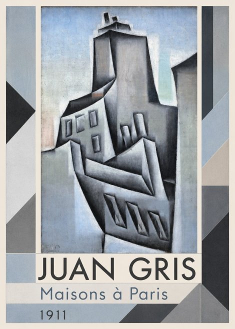 Juan Gris Maisons À Paris No1 - Juliste