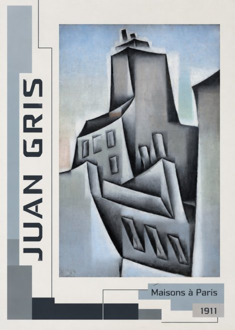 Juan Gris Maisons À Paris No2 - Juliste