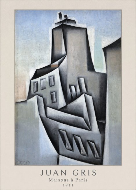 Juan Gris Maisons À Paris No4 - Juliste