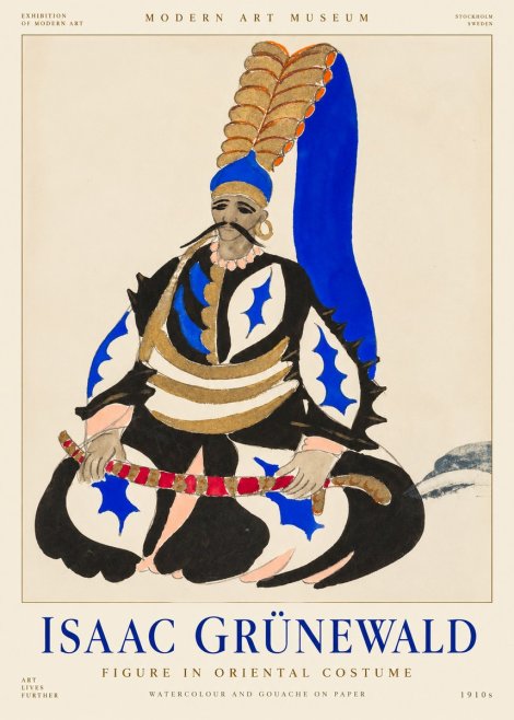 Isaac Grünewald Figure in Oriental Costume No1 - Juliste