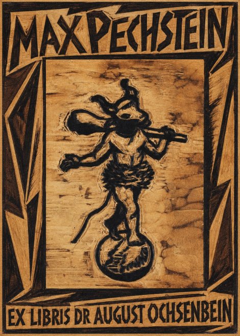 Max Pechstein Ex Libris Dr August Ochsenbein No1 - Juliste