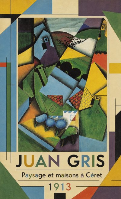 Juan Gris Paysage Et Maisons À Céret No1 - Juliste