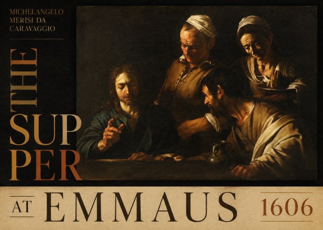Michelangelo Merisi da Caravaggio The Supper at Emmaus I No5 - Juliste