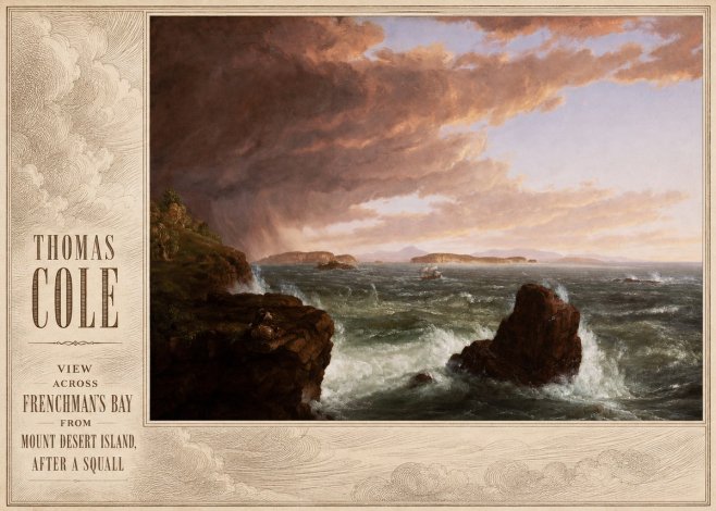 Thomas Cole View Across Frenchman's Bay from Mount Desert Island, After a Squall II No3 - Juliste