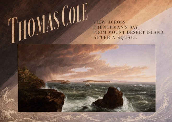 Thomas Cole View Across Frenchman's Bay from Mount Desert Island, After a Squall II No6 - Juliste