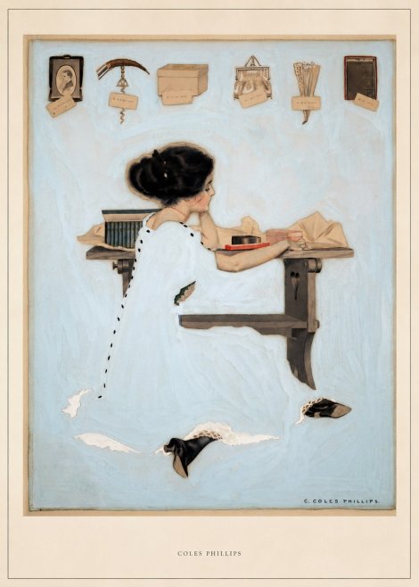 Coles Phillips Thinking of Him No4 - Juliste