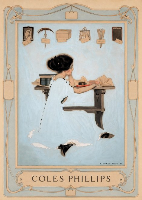 Coles Phillips Thinking of Him No5 - Juliste