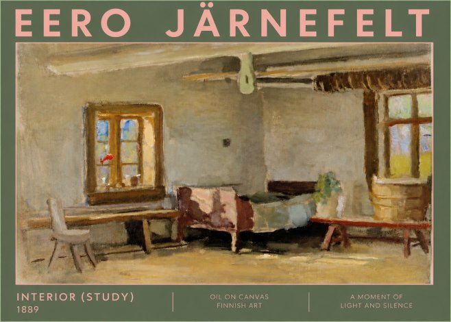 Eero Järnefelt Interior (Study) No4 - Juliste