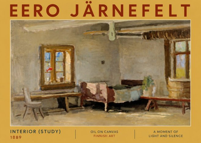 Eero Järnefelt Interior (Study) No5 - Juliste