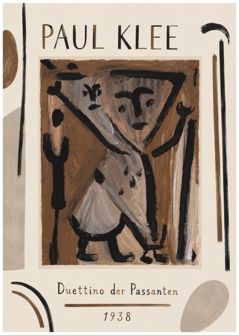 Paul Klee Duettino Der Passanten No1 - Juliste