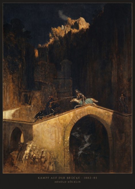 Arnold Böcklin Kampf Auf Der Brücke No2 - Juliste