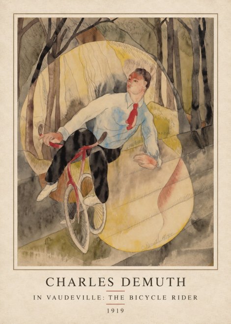 Charles Demuth In Vaudeville: the Bicycle Rider No4 - Juliste
