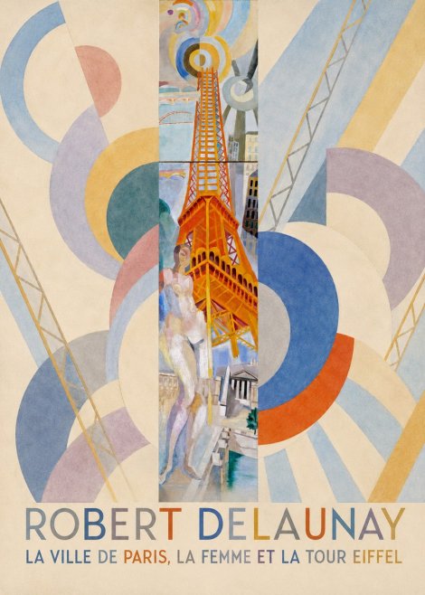 Robert Delaunay La Ville De Paris, La Femme Et La Tour Eiffel No3 - Juliste