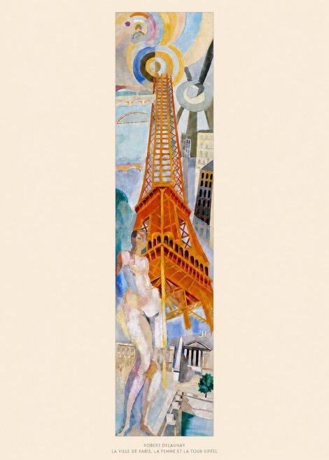 Robert Delaunay La Ville De Paris, La Femme Et La Tour Eiffel No6 - Juliste