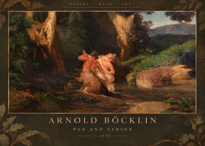 Arnold Böcklin Pan and Syrinx No6 - Juliste