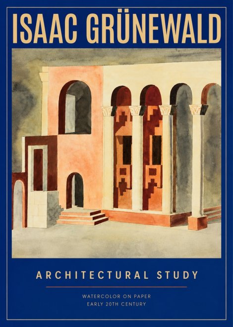 Isaac Grünewald Architectural Study II No3 - Juliste
