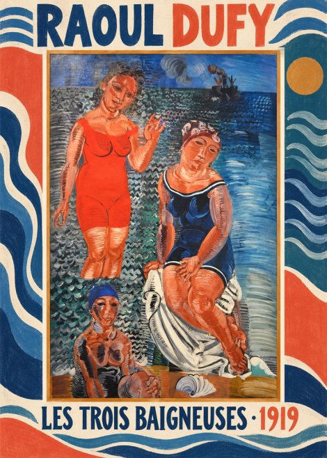 Raoul Dufy Les Trois Baigneuses No2 - Juliste