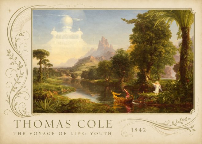 Thomas Cole The Voyage of Life: Youth III No2 - Juliste