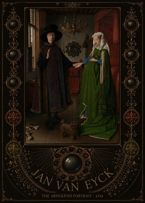 Jan van Eyck The Arnolfini Portrait VII No4 - Juliste