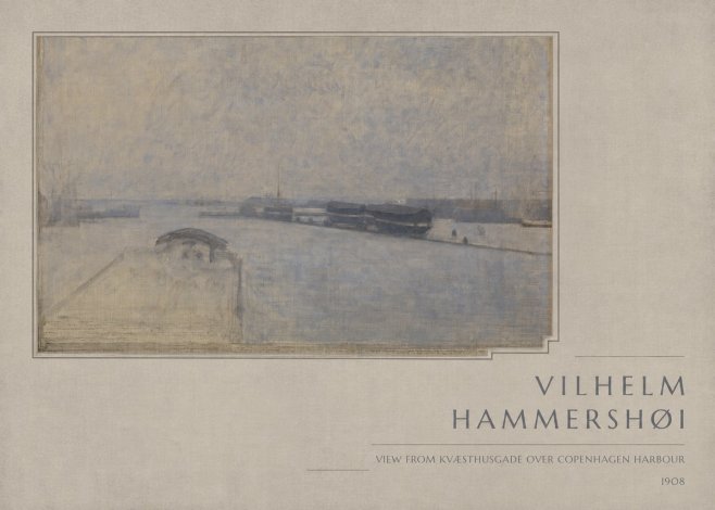 Vilhelm Hammershøi View from Kvæsthusgade over Copenhagen Harbour No6 - Juliste