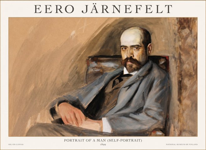Eero Järnefelt Portrait of a Man (Self-portrait) No1 - Juliste