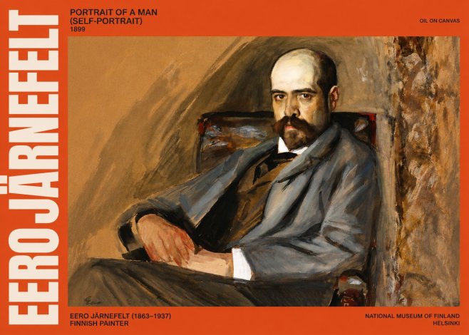 Eero Järnefelt Portrait of a Man (Self-portrait) No2 - Juliste