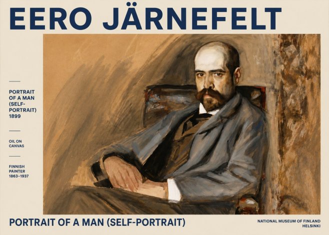 Eero Järnefelt Portrait of a Man (Self-portrait) No4 - Juliste