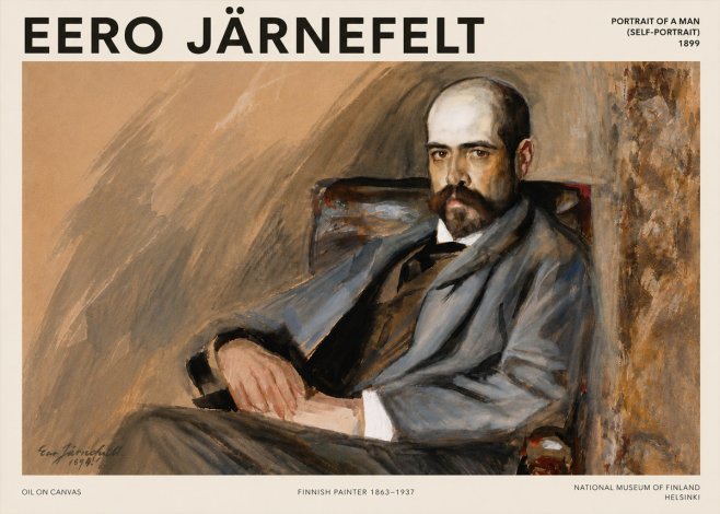 Eero Järnefelt Portrait of a Man (Self-portrait) No6 - Juliste