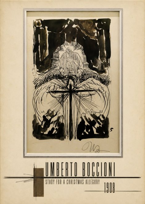 Umberto Boccioni Study for a Christmas Allegory No5 - Juliste