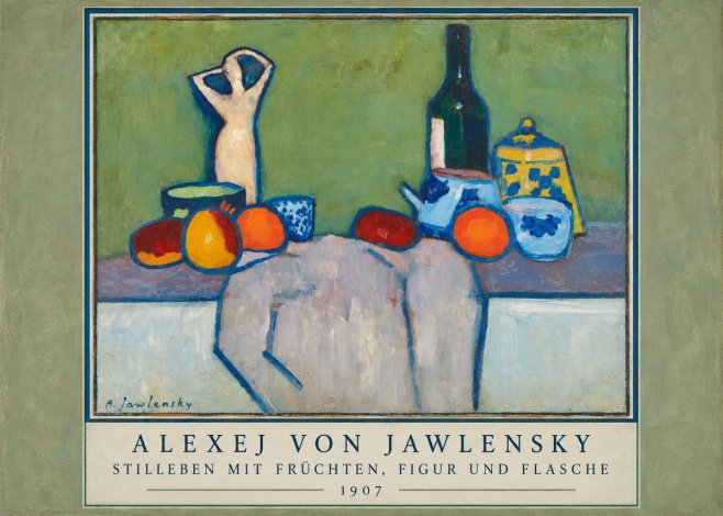 Alexej von Jawlensky Stilleben Mit Früchten, Figur Und Flasche 1907 No3 - Juliste