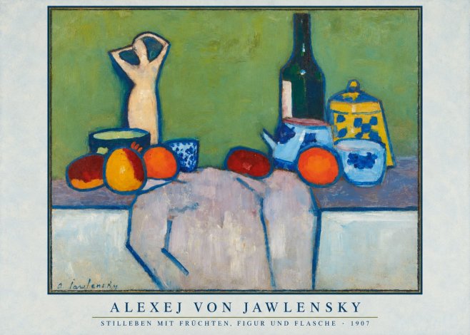 Alexej von Jawlensky Stilleben Mit Früchten, Figur Und Flasche 1907 No6 - Juliste