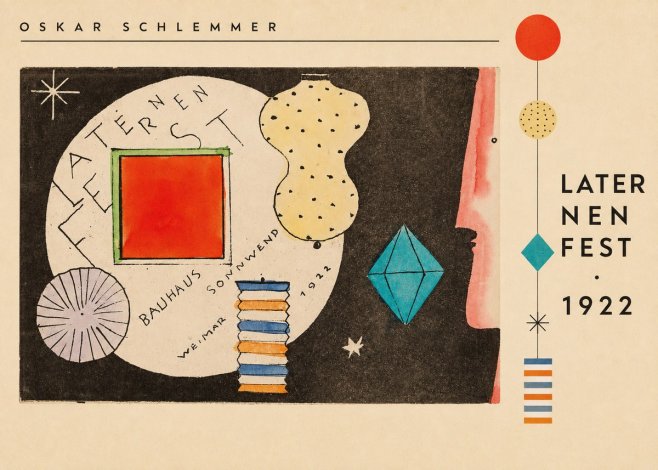 Oskar Schlemmer Laternenfest No3 - Juliste