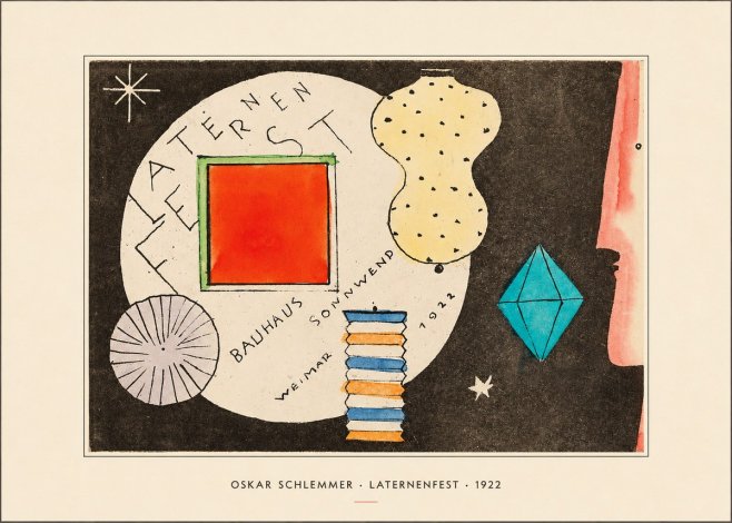 Oskar Schlemmer Laternenfest No4 - Juliste