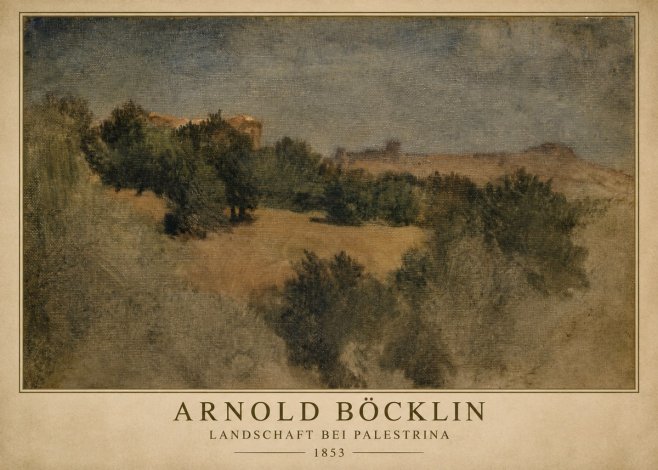 Arnold Böcklin Landschaft Bei Palestrina No1 - Juliste
