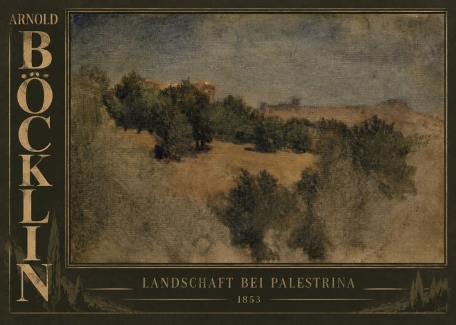 Arnold Böcklin Landschaft Bei Palestrina No5 - Juliste
