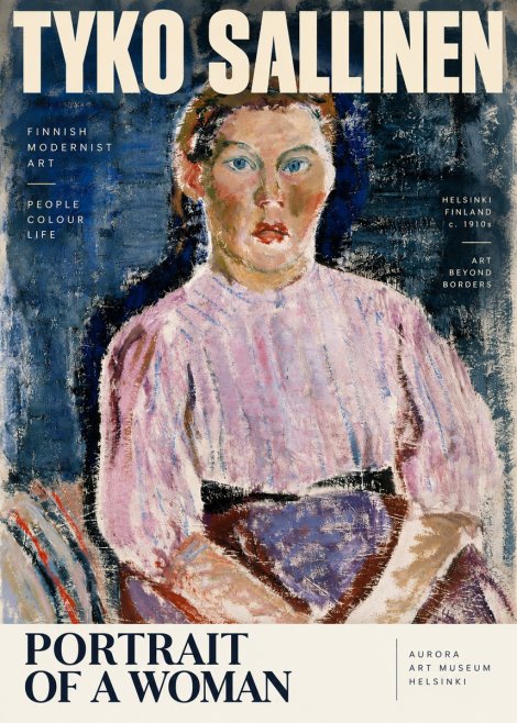 Tyko Sallinen Portrait of a Woman II No4 - Juliste