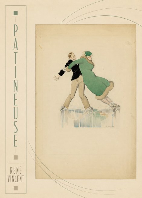 René Vincent Patineuse No2 - Juliste