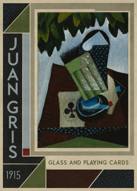 Juan Gris Glass and Playing Cards No2 - Juliste