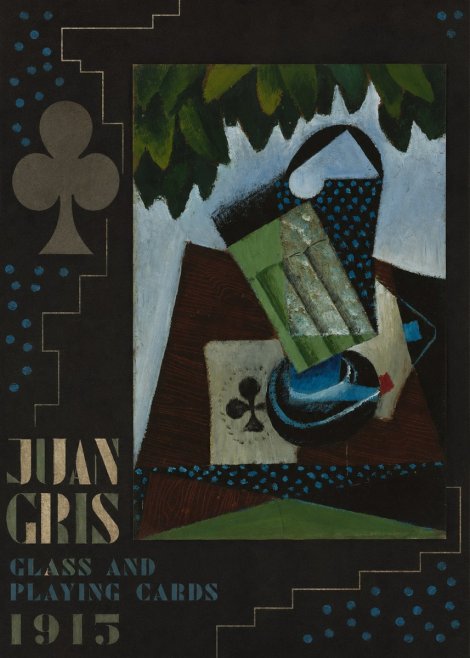 Juan Gris Glass and Playing Cards No5 - Juliste