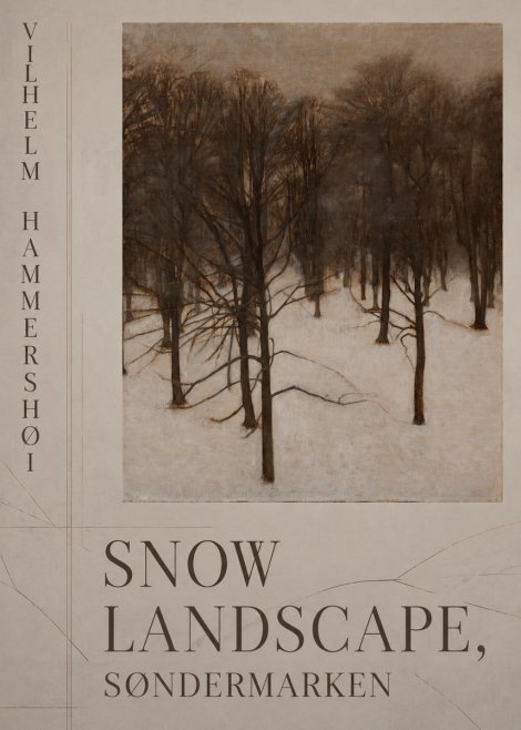 Vilhelm Hammershøi Snow Landscape, Søndermarken No5 - Juliste