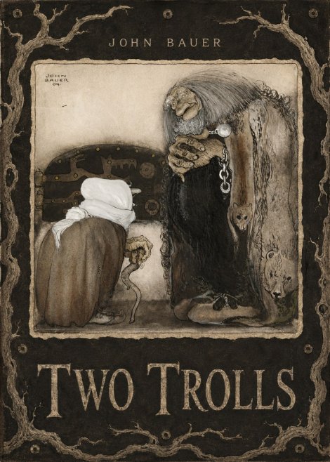 John Bauer Two Trolls No6 - Juliste